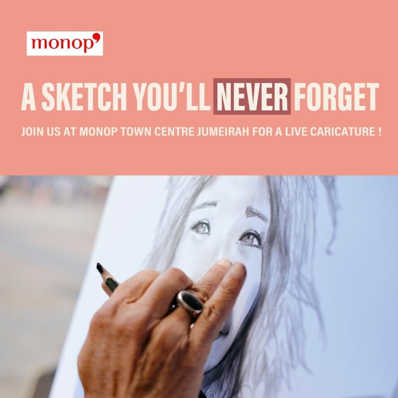 Get Your Free Caricature at Monop!
